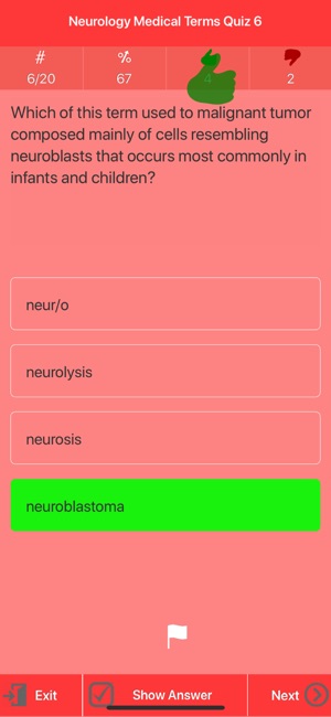 Neurology Medical Terms Quiz(圖3)-速報App