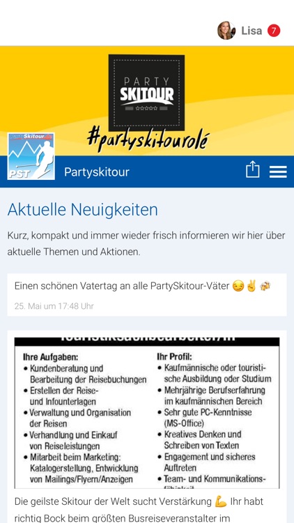 Partyskitour