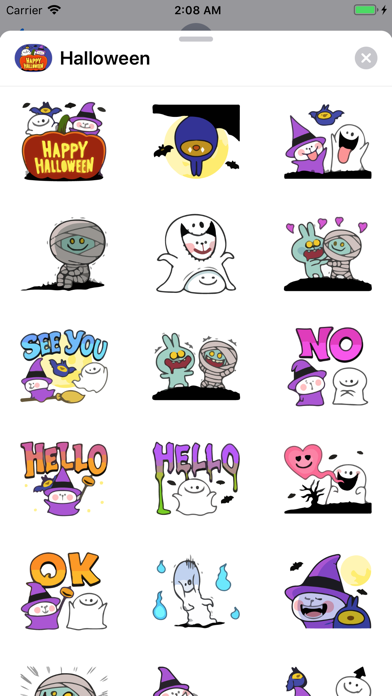 Halloween Boo Emojis Sticker screenshot 2