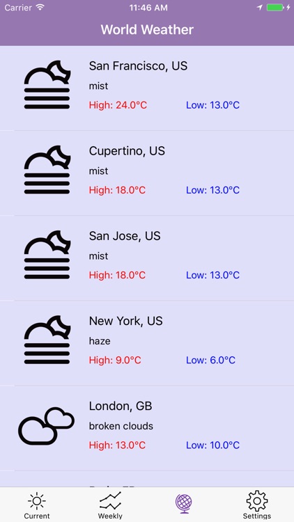 FLAT Weather Clock for iPhone screenshot-4