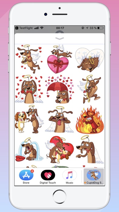 Stickers Love Cupidon Dog STiK screenshot 2