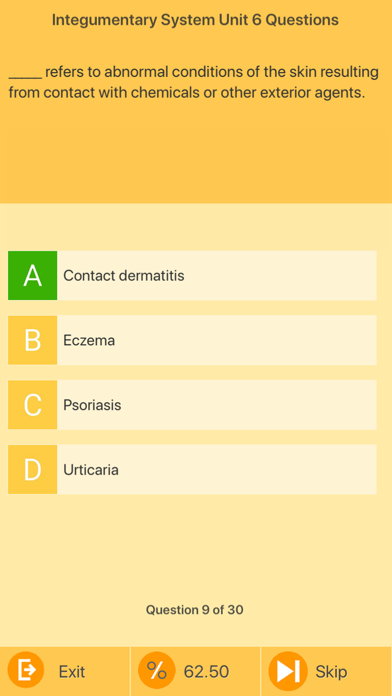 Integumentary System Quizzes screenshot 3