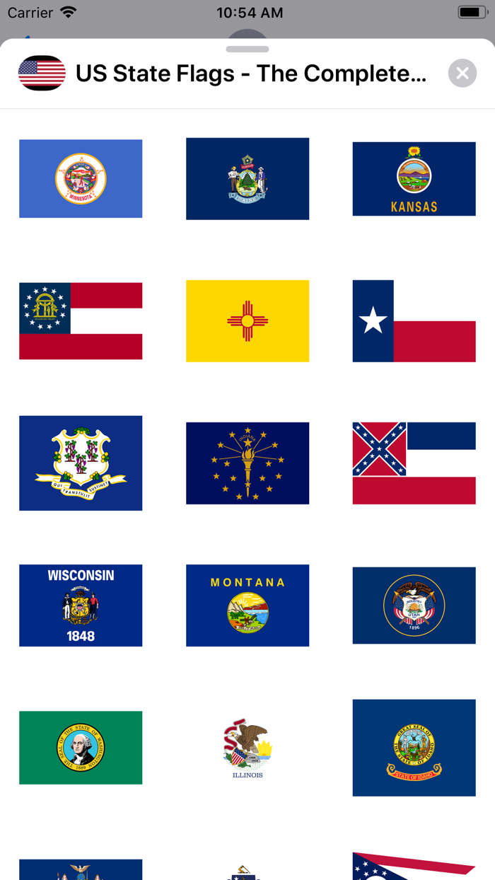 US State Flags Complete Set