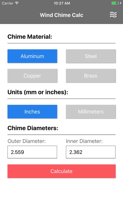 Wind Chime Calculator
