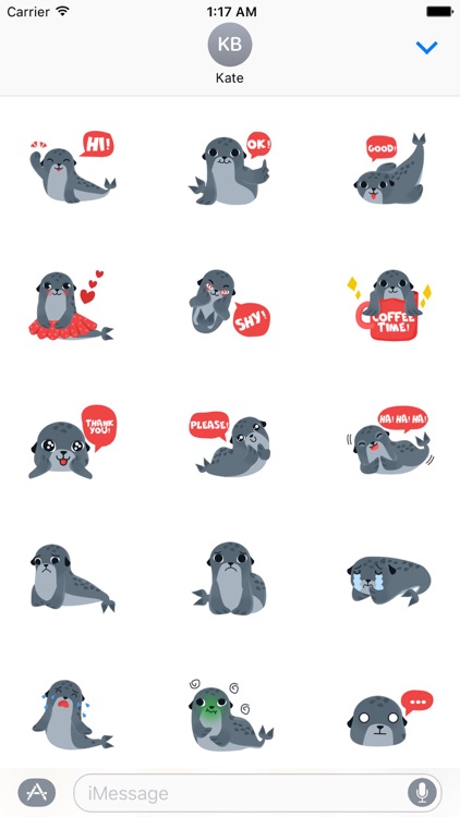 Adorable Seal SealMoji Sticker