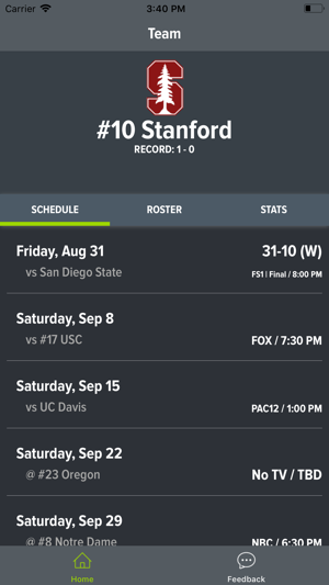 Stanford Football 2018