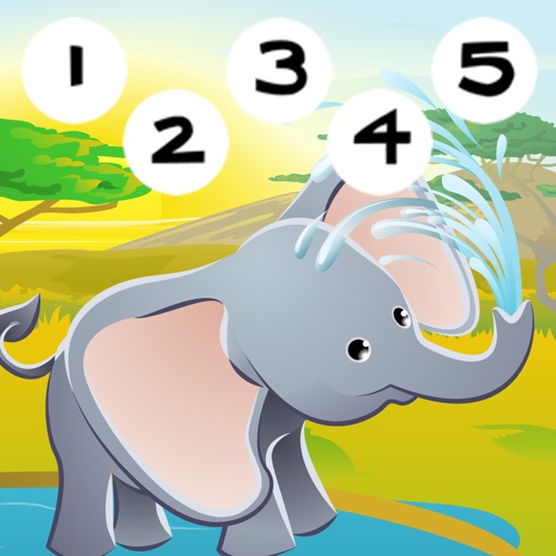 123 Counting Game Safari Cartoon Animals for Kids – Free Educational Interactive Learning Challenge icon