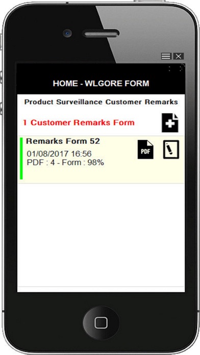 WLGORE FORM screenshot 2