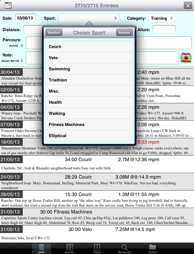 Athlete's Diary for iPad screenshot 4