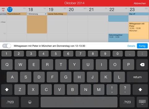 Fantastical 2 for iPad screenshot 3