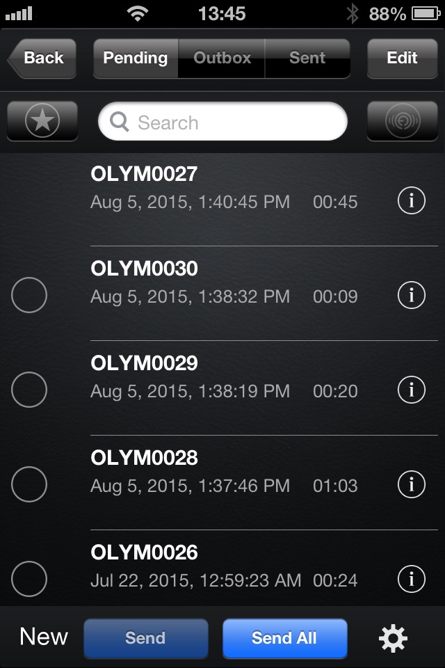 OLYMPUS Dictation for iPhone screenshot 2