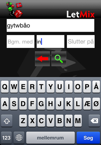 LetMix for Wordfeud (Norsk) - náhled