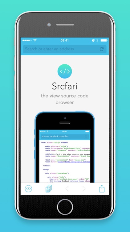 Srcfari: view html source code screenshot-3