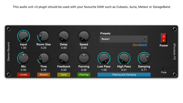 Stereo Reverb AUv3 Plugin