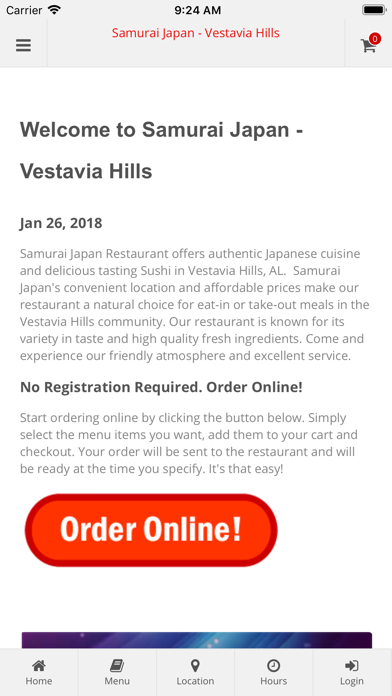 How to cancel & delete Samurai Japan - Vestavia Hills from iphone & ipad 1