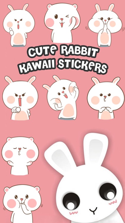 Cute Rabbit Kawaii Stickers screenshot-0