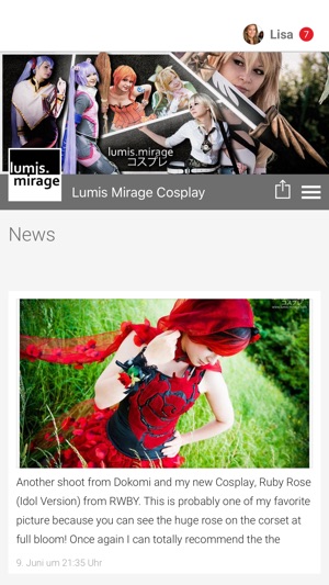 Lumis Mirage Cosplay