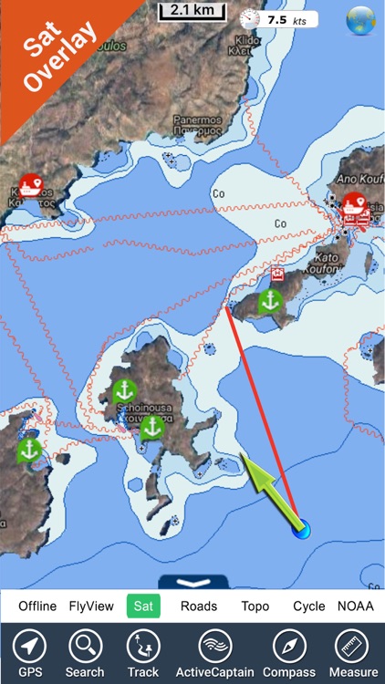 Cyclades charts GPS maps Navigator