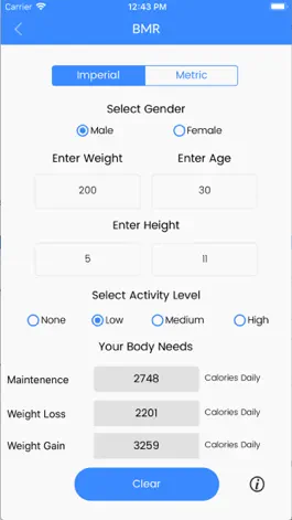 Game screenshot FitCal - Fitness Calculator apk