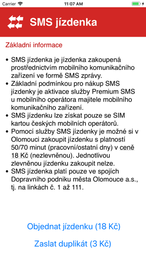 SMS jízdenka Olomouc(圖1)-速報App