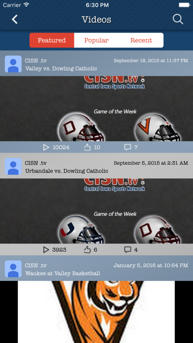 Central Iowa Sports Network screenshot 3