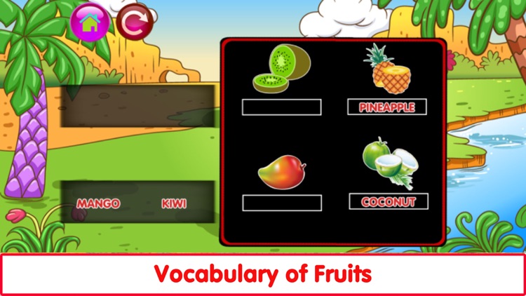 Matching Vocab Animals & Fruit