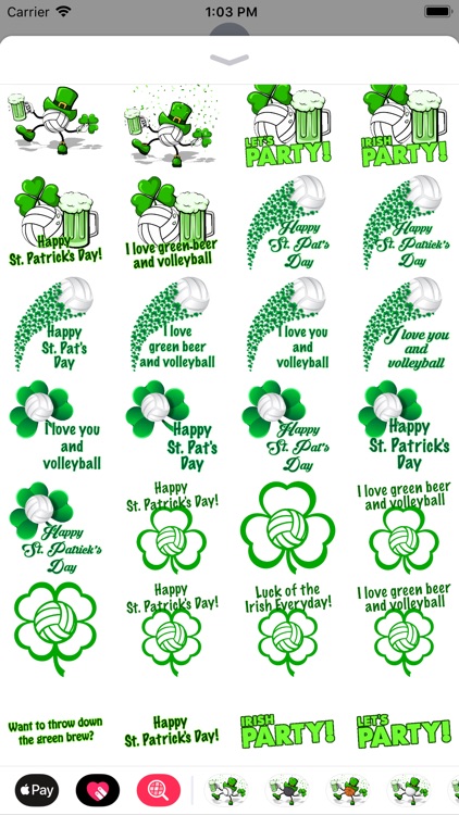 Volleyball St. Pat's Stickers