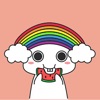 Rainbow Bunny Animated Sticker