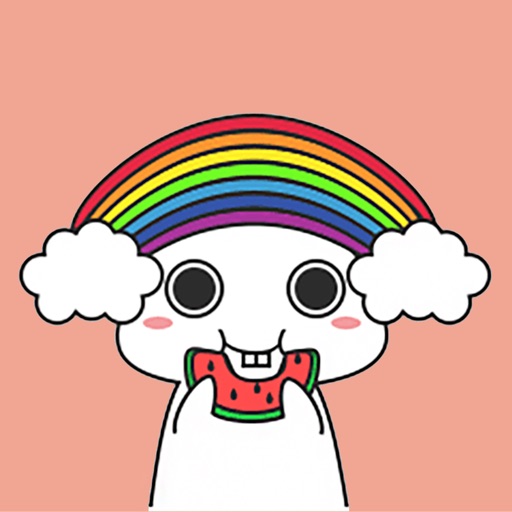 Rainbow Bunny Animated Sticker