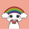 Rainbow Bunny Animated Sticker