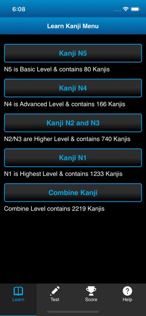 Learn Kanji N1-N5