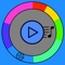 Here is a quick overview on how to use ColoredPlayer: The current playlist is visualized as a color wheel