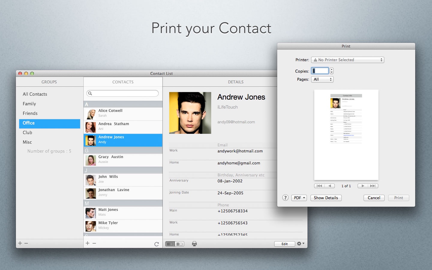 Contact List