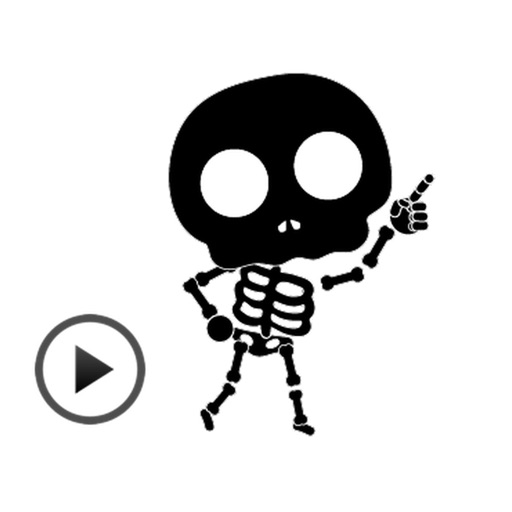 Funny Skeleton Animated Sticker icon