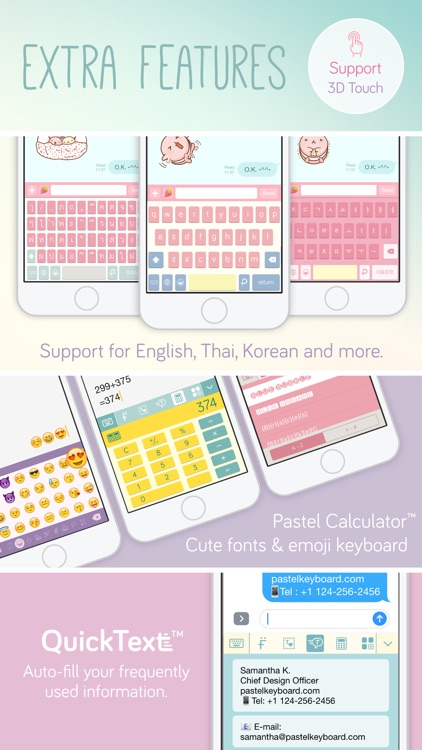 Pastel Keyboard Themes Color screenshot-3