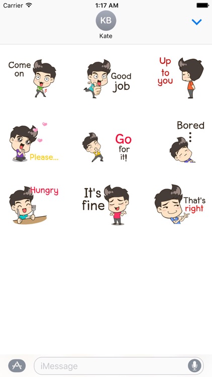 Chat With Happy Boy Sticker