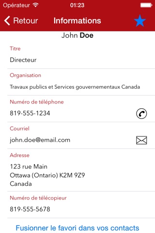 SAGE - Fonctionnaires Canada screenshot 2