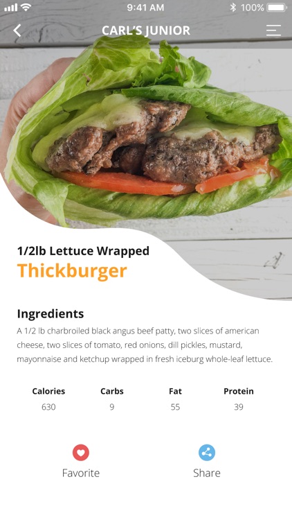 Keto Fast Food Tracker