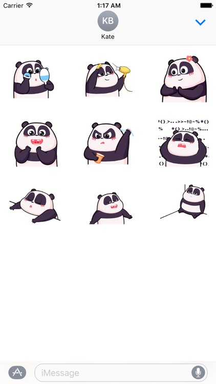 Pandamoji Moving Panda Sticker