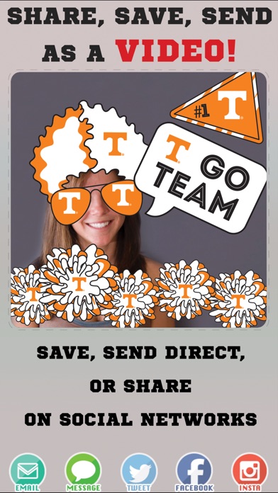 Tennessee Volunteers Animated Selfie Stickers screenshot 4