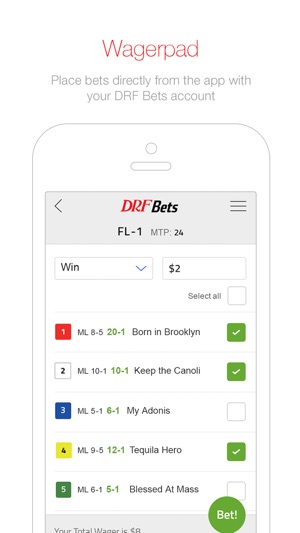 daily racing form on the app store drf com results charts
