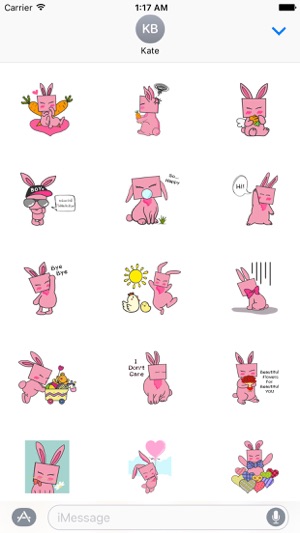 Square Face Rabbit Stickers