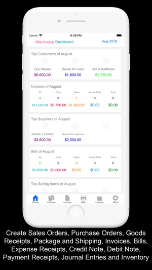 Kite Invoice Inventory Quotes