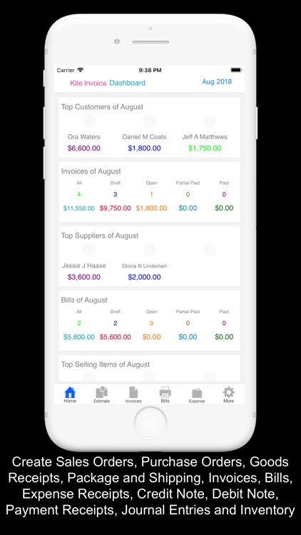 Kite Invoice Inventory Quotes