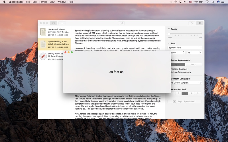 Screenshot #2 pour Speed Reader