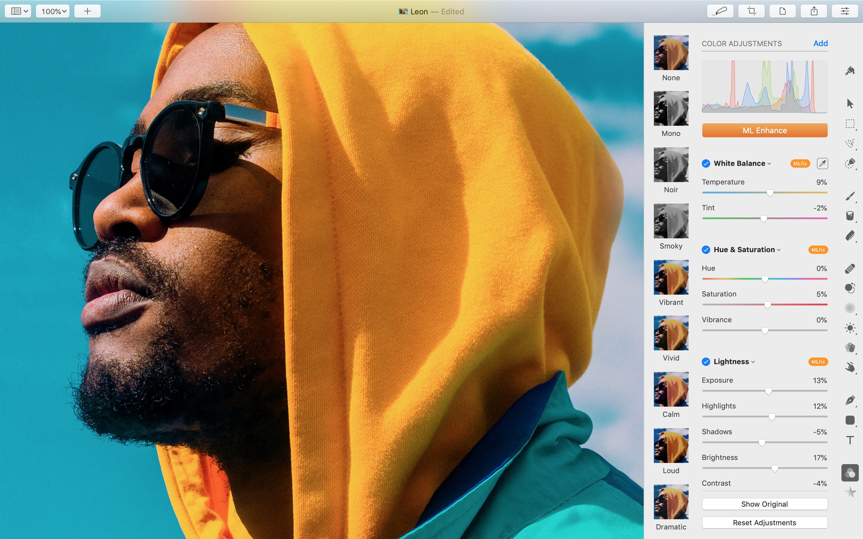 Screenshot do app Pixelmator Pro