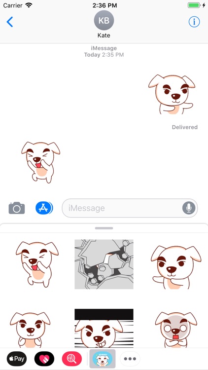 Excited Dog Animated Stickers