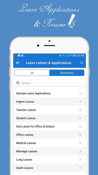 Letter, Application & Resume screenshot 2