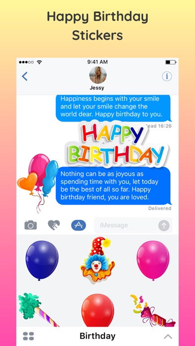 2018 Happy Birthday Stickers screenshot 2
