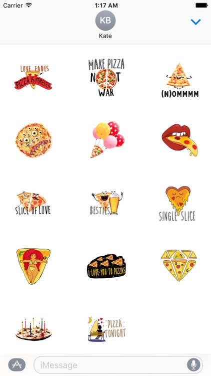 I Love Pizza Forever Sticker